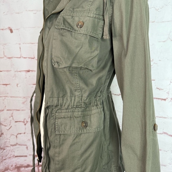BAR III Army Green XS Utility Safari Cotton Field Jacket Size Extra Small - Picture 3 of 15